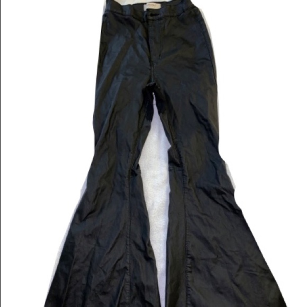 Bell bottom latex pants